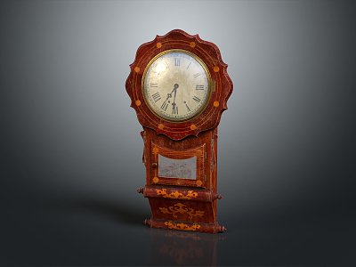 Vintage Clock Wall Clock Pendulum Clock Antique Wall Clock 3d model