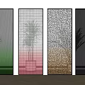 Modern Glass Partition Gradient Glass Partition Changhong Glass Partition Gradient Changhong Glass Stained Glass Changhong Glass Screen 3d model