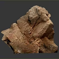 Natural Red Brown Wood Stone With Textured Surface And Irregular Shape