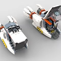 LEGO toy building blocks spaceship sci-fi spaceship spaceship spacecraft 3d model