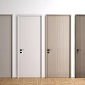 Modern Swing Doors With Different Colors And Wooden Textures For Interior