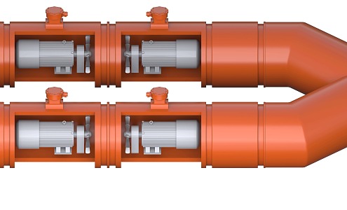 Local fan machine for local fan in coal mine 3d model