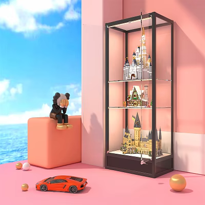 Modern Display Cabinet Lego Display Cabinet 3d model