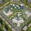 Modern Large Scale Industrial Plant Complex With Multiple Buildings Green Areas And Surrounding Roads
