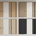 Stylish Modern Sliding Doors With Wooden White And Black Color Options For Interior Space