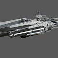 Futuristic Sci Fi Starship With Intricate Metallic Surface And Detailed Structure