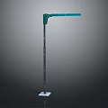 Modern Green Floor Lamp With Black Metal Stand And White Square Base