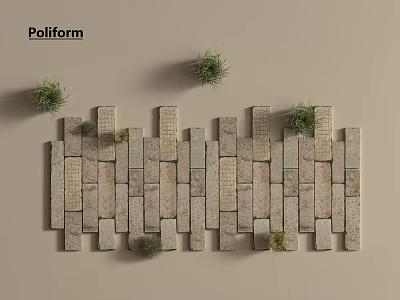 Modern Old Slab Chinese Slab Road Tour Trail Garden Road Garden Slab Road Green 3d model