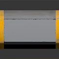 Yellow And Gray Hexagonal Industrial Chamber Interior With Seats And Equipment