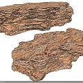 Natural Stone Wood Textured Blocks With Rustic Organic Appearance And Earthy Tones