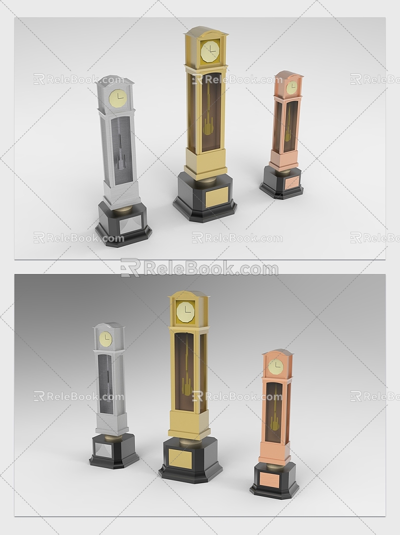 Modern Trophy Golden Pendulum Bell Award 3d model