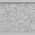 Elegant Decorative Floral Relief Background Wall With Intricate Flower Patterns