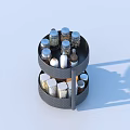 Practical Double Layer Rotating Storage Rack for Storing Household Essential Bottles and Jars 3d model