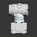 Weapon Optical Sight With Green Lens And White Tactical Housing 3d model
