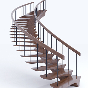 Modern revolving staircase special shape revolving staircase 3d model