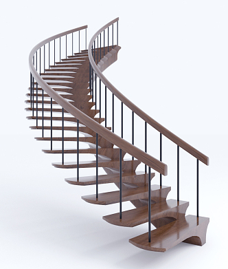 Modern revolving staircase special shape revolving staircase 3d model