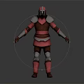 Medieval Red and Silver Armor With Helmet Cuirass Arm Guards Leg Greaves Boots