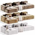 Modern Minimalist Double Seater Sofa With Cozy Decorative Pillows And Multiple Optional Soft Fabric Colors