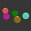 Colorful Wood Stone Material Spheres With Various Textures And Round Shapes