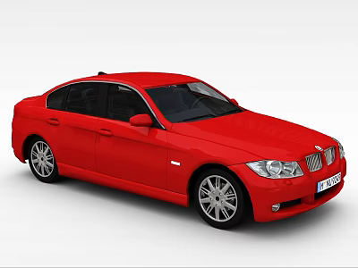 BMW red car 3d model BMW red car 3d model