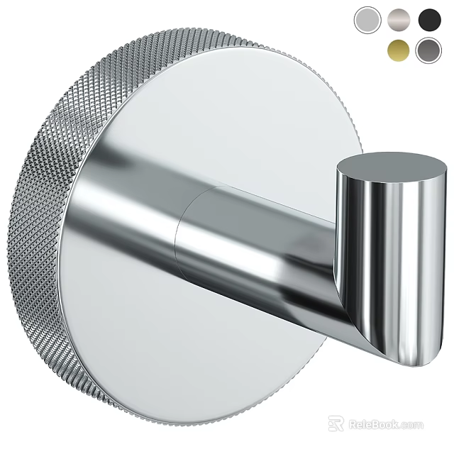 Stainless Steel Chrome Bathroom Hook For Hanging Towels And Daily Use 3d model 