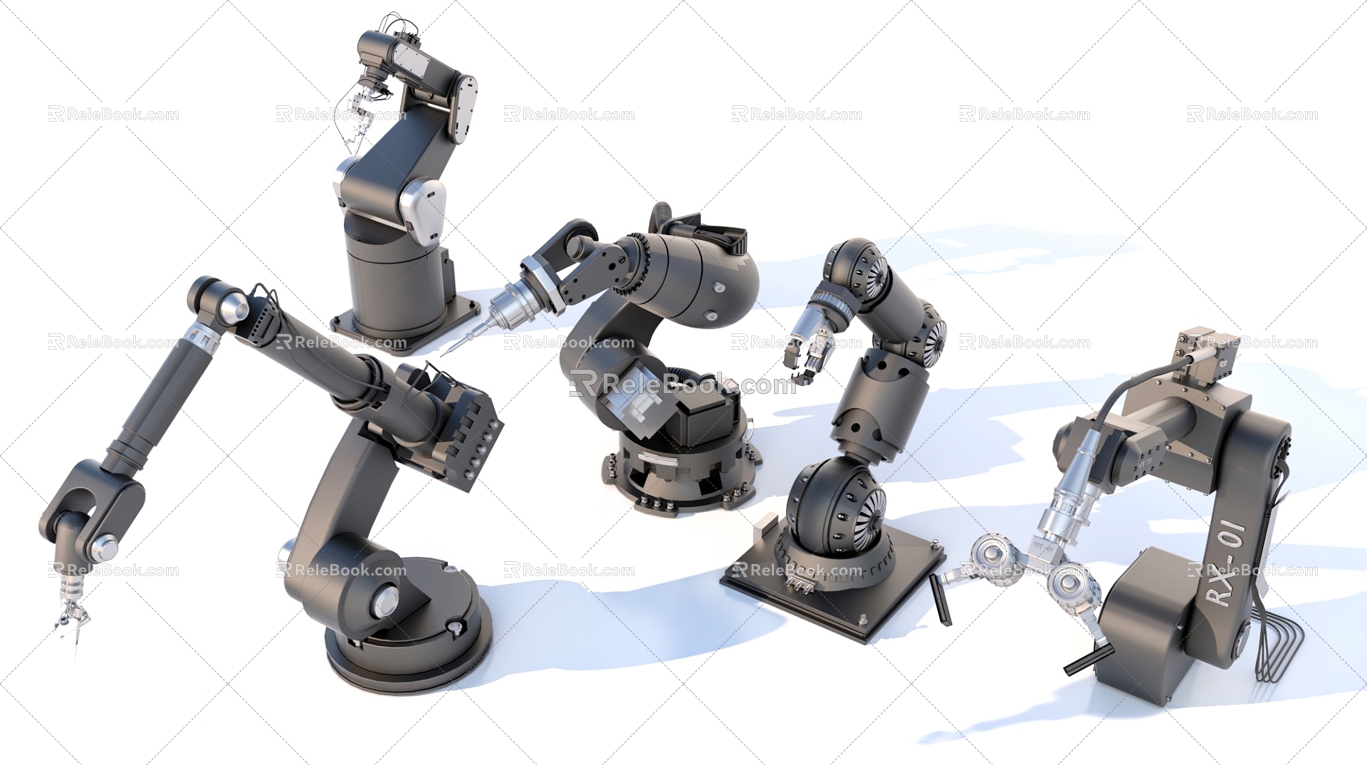 Mechanical arm industrial equipment automobile assembly line mechanical arm 3d model