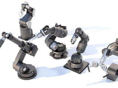 Multi Axis Industrial Robotic Arms Mechanical Equipment For Manufacturing Automation 3d model