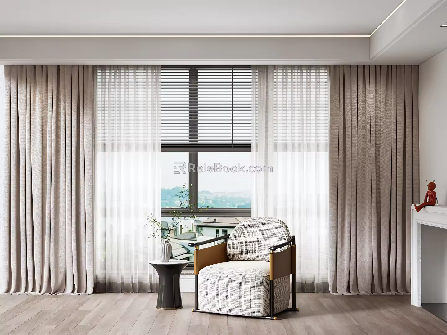 Modern Curtains 3d model