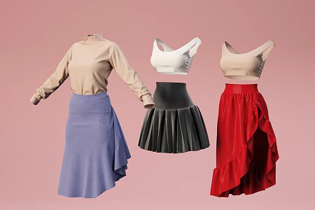 Modern Skirt 3d model