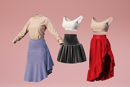 Modern Skirt 3d model