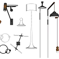 Modern lamp combination wall lamp combination 3d model