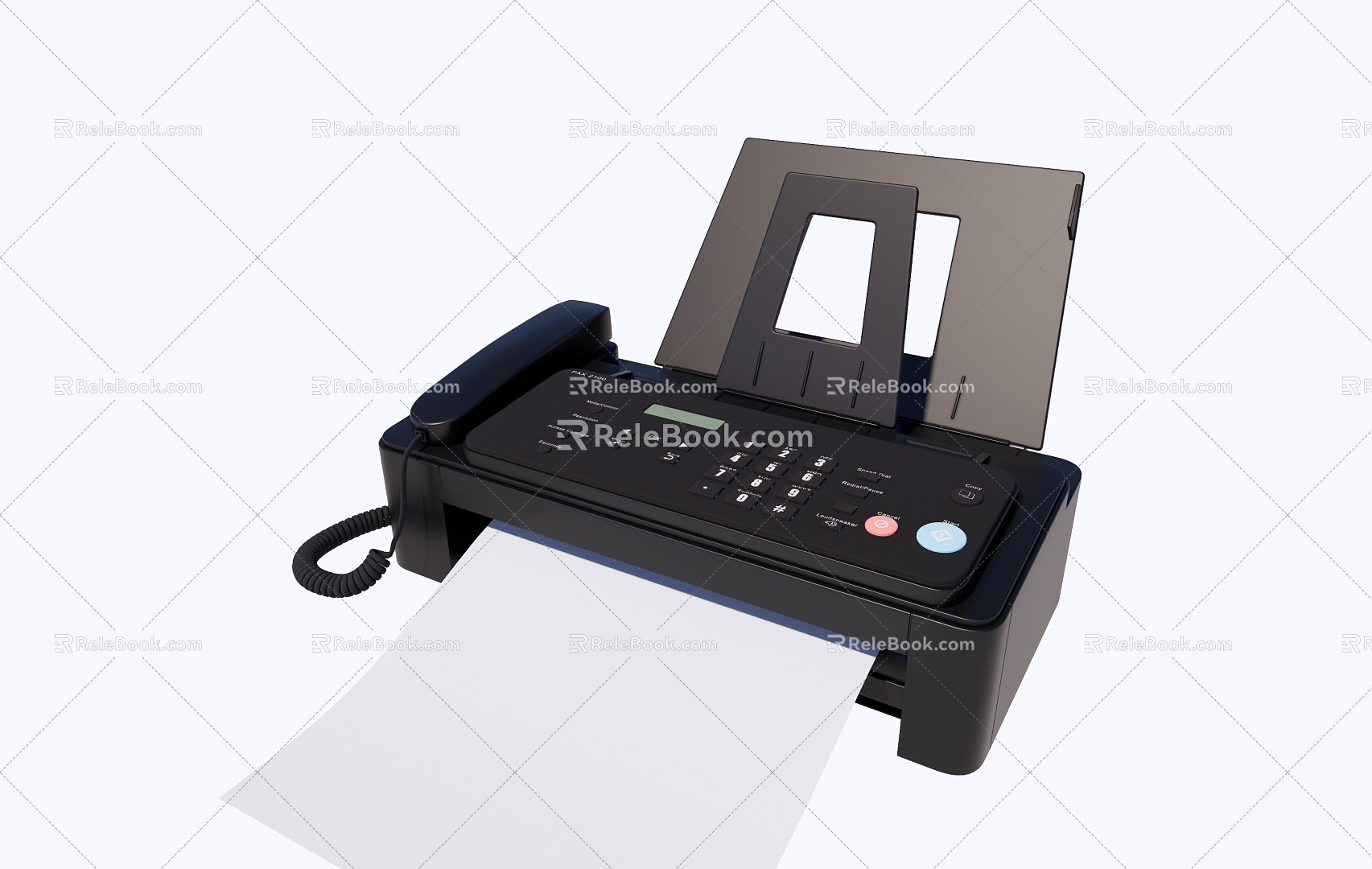 Modern fax machine 3d model