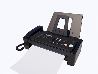 Modern fax machine 3d model