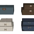 New Chinese style storage box soft box 3d model