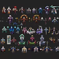 Fantasy Characters And Mythical Creatures With Diverse Costumes And Detailed Designs