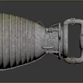 modern rocket engine fuel thruster jet engine aircraft engine 3d model