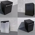 Modern Black And Silver Dishwasher Designs For Stylish Kitchen Appliance