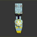 Character Toy Airplane With Biological Design Golden Head Big Eyes Purple Spring Legs