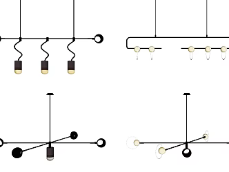 Modern chandelier metal chandelier 3d model