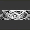 Modern Metallic Bracelet With Hollow Geometric Pattern And Smooth Shiny Surface 3d model