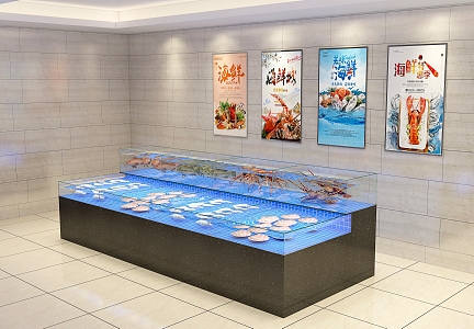 Modern Seafood Pool Hotel Seafood Pool 3d model