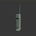 Vintage Mobile Phone With Antenna Keypad Display Screen And Classic Design