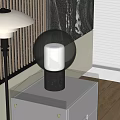 Table lamp combination table lamp bedside table 3d model