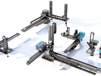 Industrial Equipment Precision Linear Modules And Rails For Automated Systems 3d model