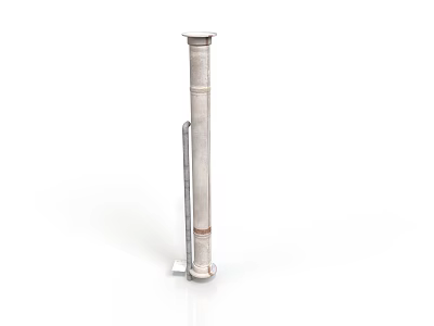 Industrial Equipment Metal Vertical Pipe Structure With Stable Base And Durable Design 3d model