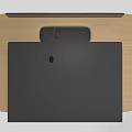 Modern Wooden Conference Table With Microphone For Minimalist Office Meeting Space Design