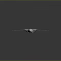 Futuristic Silver Stealth Fighter with Aerodynamic Sleek Design and Modern Structure