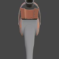 Sci Fi Weapon With Metallic Structure Red Straps And Circular Barrel Components
