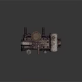 Rusted Automotive Parts Vintage Engine Components With Metal Pipes And Valves