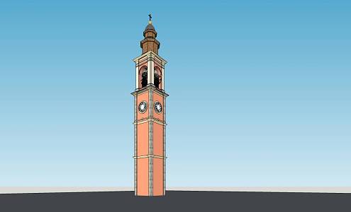 European Tower Landscape Tower 3d model